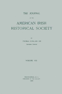 Cover of The journal of the American-Irish Historical Society, Vol. VIII, 1909