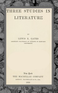 Cover of Three studies in literature