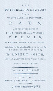 Cover of The universal directory for taking alive and destroying rats