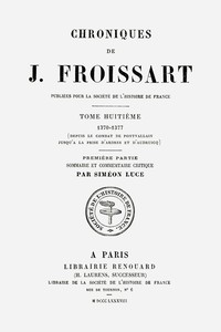Cover of Chroniques de J. Froissart, tome 8.1