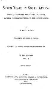 Cover of Seven years in South Africa, volume 1 (of 2)