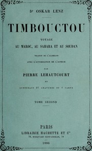 Cover of Timbouctou, voyage au Maroc au Sahara et au Soudan, Tome 2 (de 2)