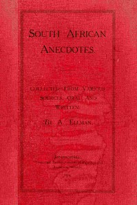 Cover of South African anecdotes