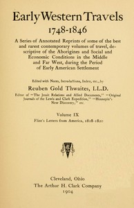 Cover of Flint's Letters from America, 1818-1820
