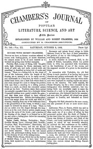 Cover of Chambers's journal of popular literature, science, and art, fifth series, no. 145, vol. III, October 9, 1886