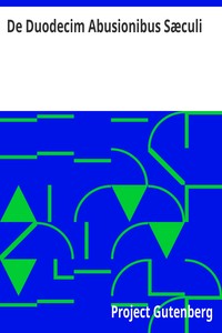 Cover of De Duodecim Abusionibus Sæculi