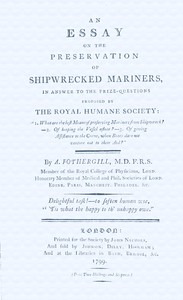 Cover of An essay on the preservation of shipwrecked mariners