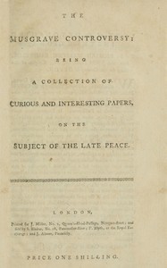 Cover of The Musgrave controversy
