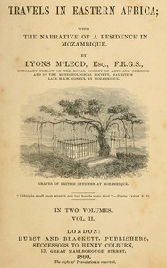 Cover of Travels in Eastern Africa, volume 2 (of 2)