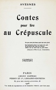 Cover of Contes pour lire au crépuscule