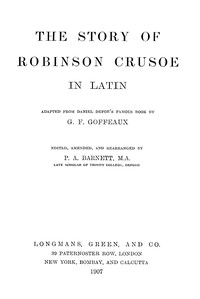 Cover of The story of Robinson Crusoe in Latin