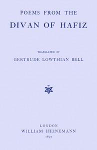 Cover of Poems from the Divan of Hafiz