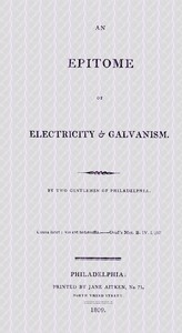Cover of An epitome of electricity & galvanism