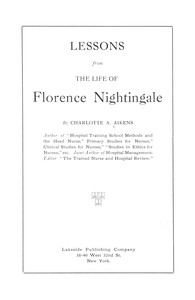 Cover of Lessons from the life of Florence Nightingale
