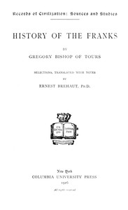 Cover of History of the Franks