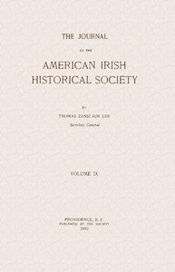 Cover of The journal of the American-Irish Historical Society, Vol. IX, 1910