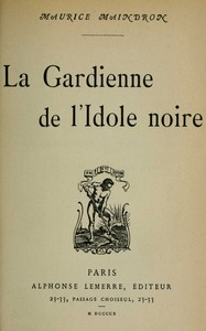 Cover of La gardienne de l'idole noire